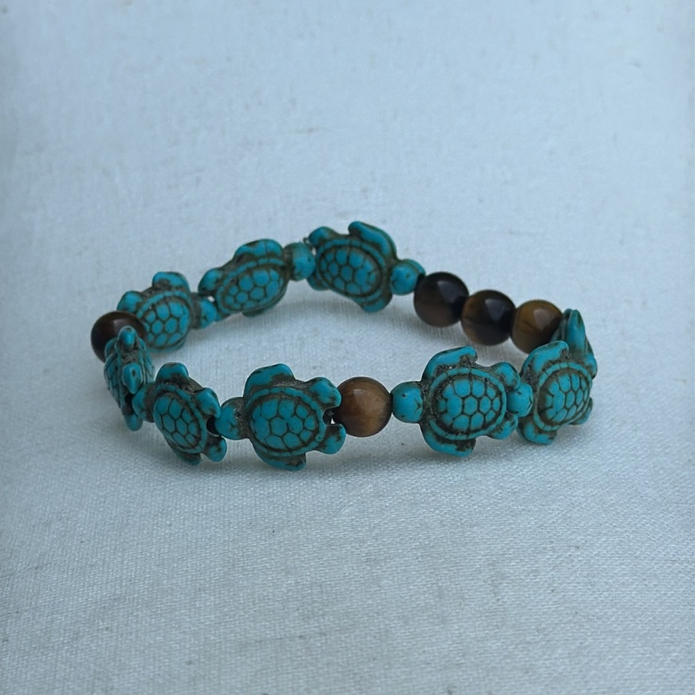 3 Adjustable Hand Crafted Turtle Bracelets - image 3